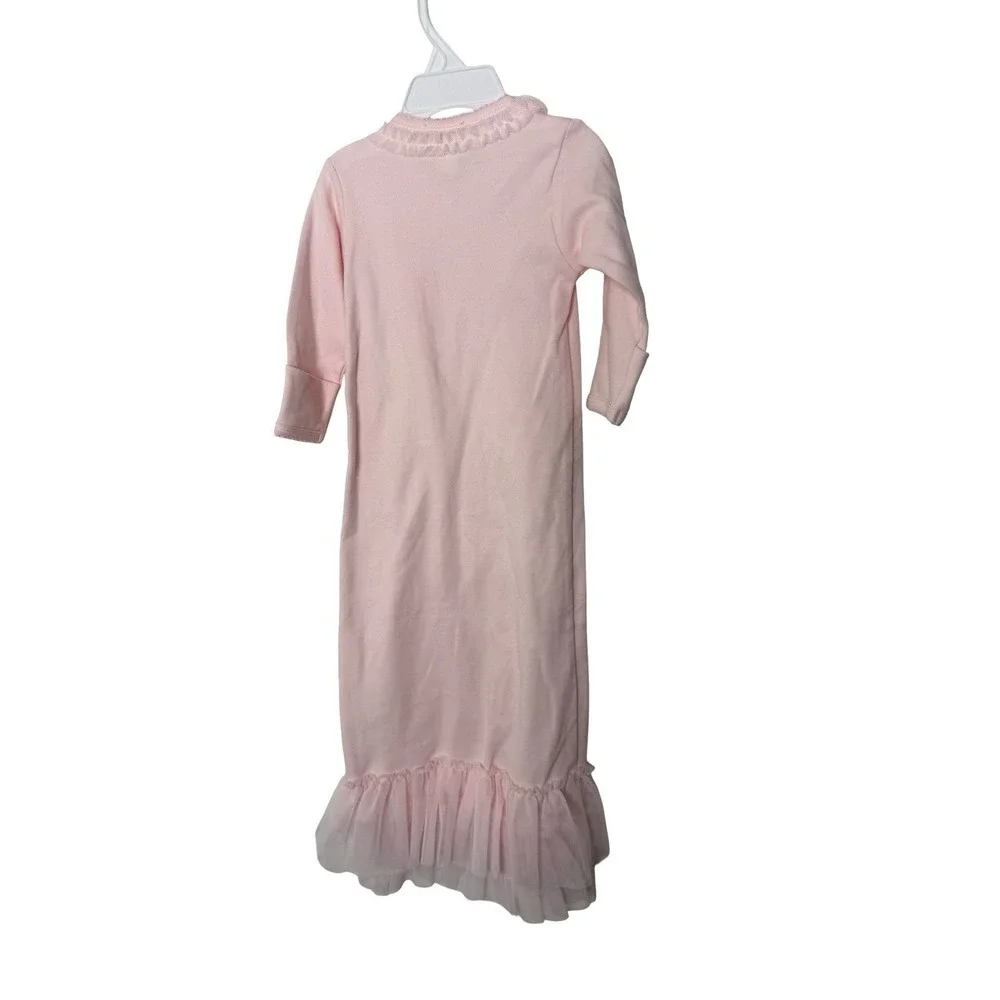 Baby Biscotti infant baby girl 3 months tulle pink sleeper gown dress NEW